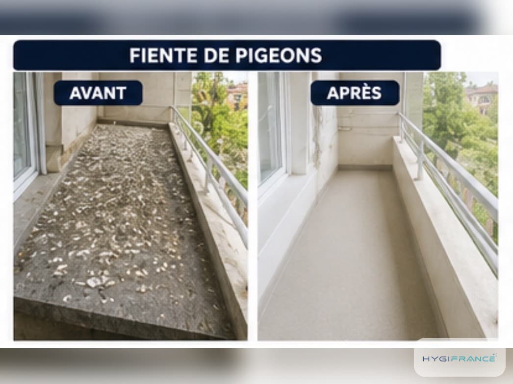 Nettoyage de fientes de pigeons à Lille