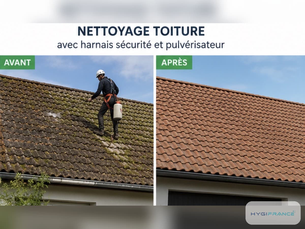 Démoussage de toiture et gouttières à Lille