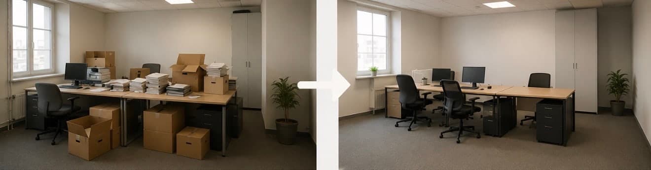 Débarras de mobilier et d'archives de bureaux