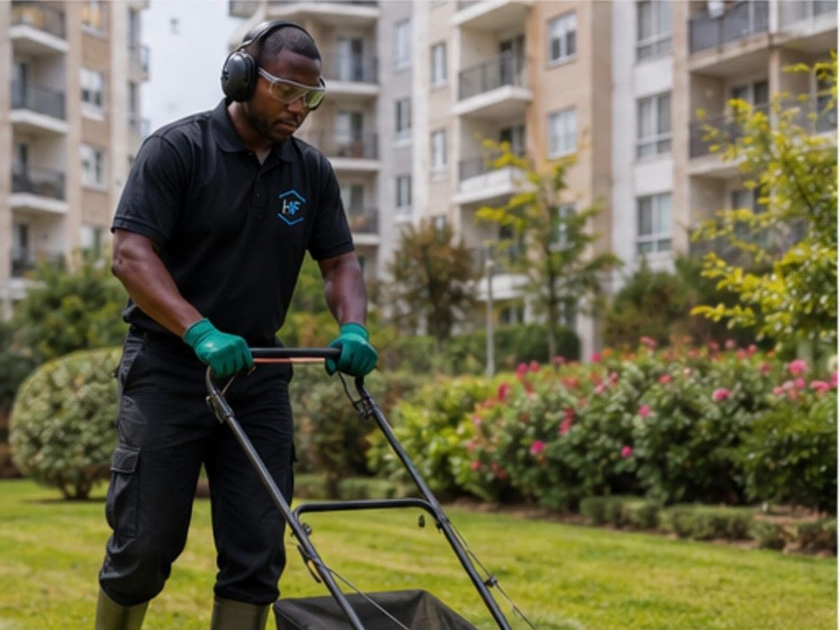 Entretien des espaces verts d'un terrain