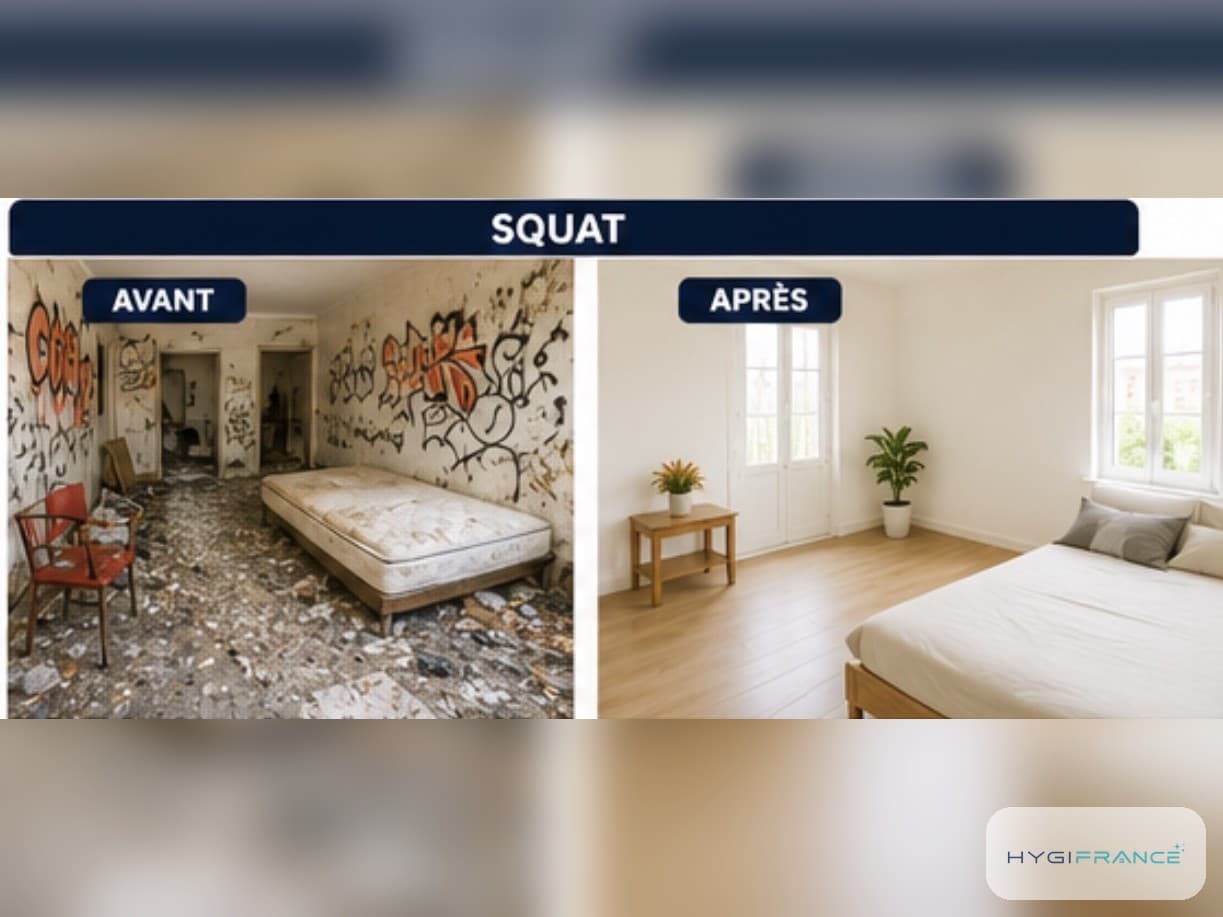Nettoyage après squat à Lille