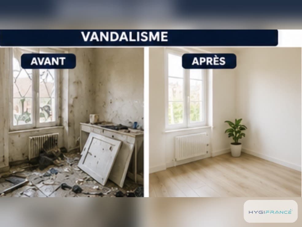 Nettoyage après vandalisme à Lille